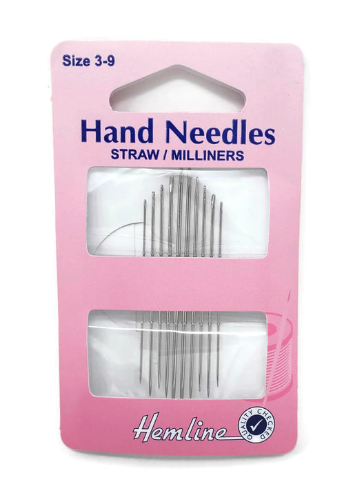 Hand Sewing Straw/Milliner Needles Size 3-9
