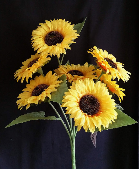 7 Head Sunflower Bush - Height 54cm