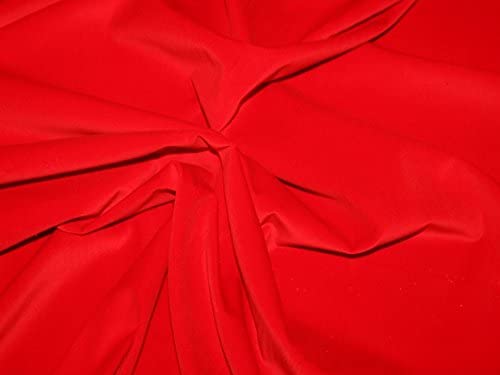 1 Metre Red 100% Cotton Velvet Fabric, 44" Width CODE R714