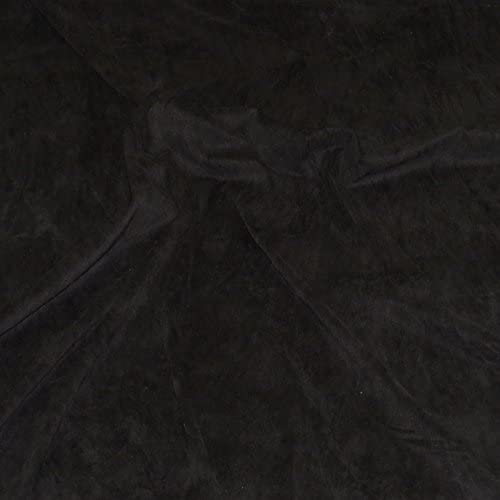 1 Metre Black 100% Cotton Velvet Fabric, 44" Width TILL CODE B714