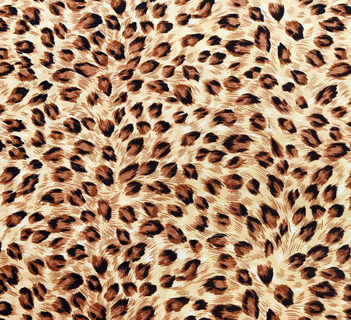 1 Metre 100 % Cotton Tan Leopard Fabric Width: 110cm (45 inches) stock location b1