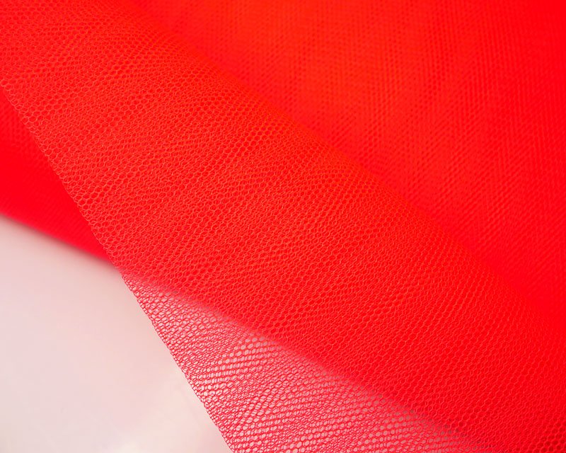 1m Flare Free Dress Net Fabric x 132cm - Tangerine