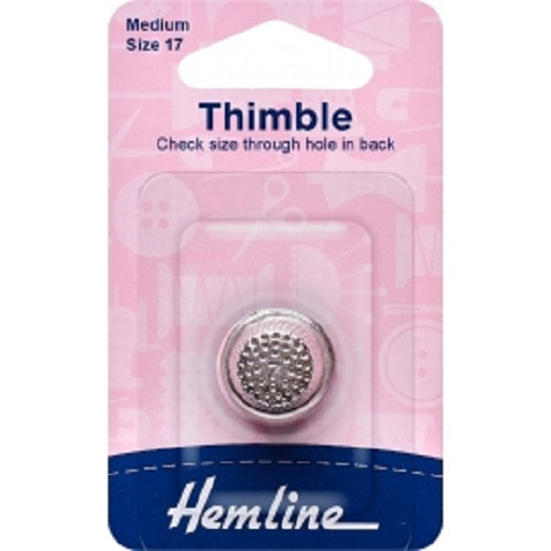 Thimble: Metal - Size 17 - Medium