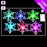 6 Snowflake Multi Coloured Lights x 2.39m - Battery Operated LED