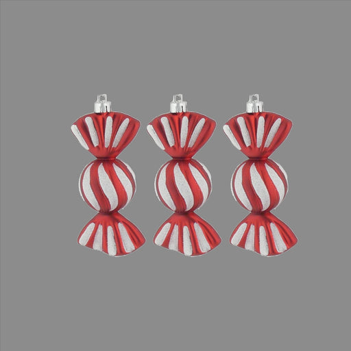 3 x 10cm Candy Sweet Baubles