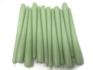 Tapered Candles - Box of 12 - Soft Green