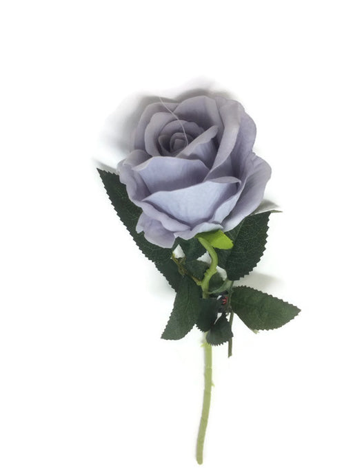 Single Stem Velvet Touch Rose - Pale Lilac