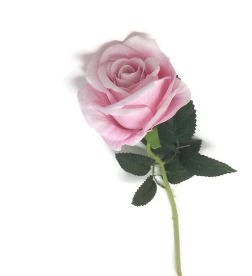 Single Stem Velvet Touch Rose - Light Pink