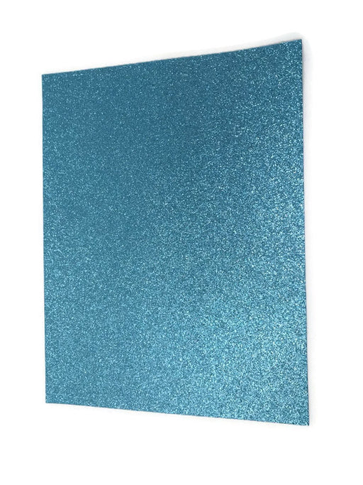 23cm x 30cm Glitter Felt Sheet - Turquoise