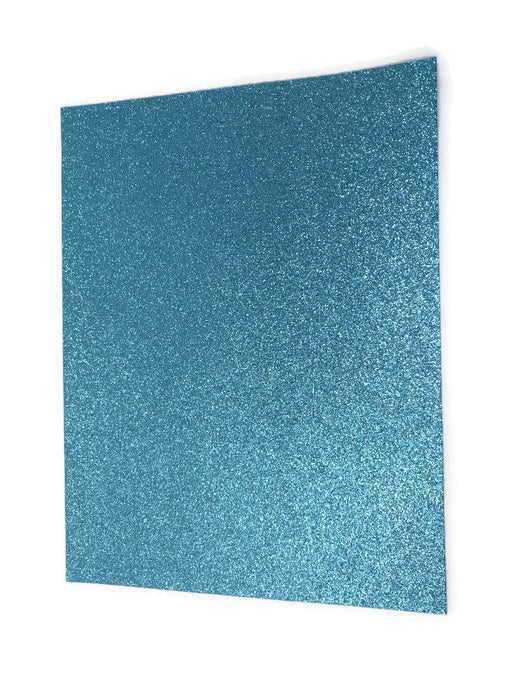 23cm x 30cm Glitter Felt Sheet - Turquoise