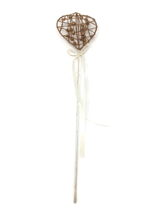 Heart Wand with Ribbon -  Rose Gold