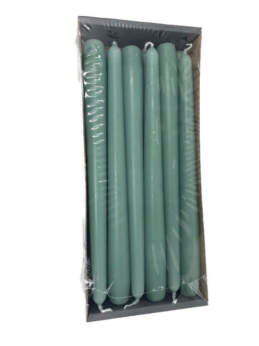 250mm x 23mm Tapered Candles x 12 - Emerald