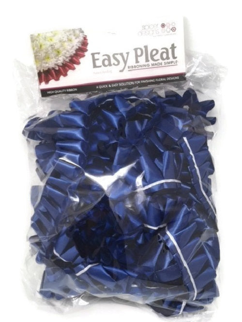 10m Easy Pleat Ribbon - Admiral Blue
