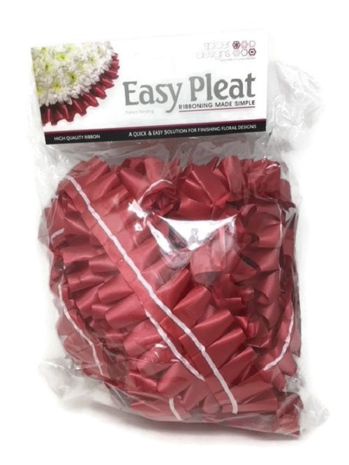 10m Easy Pleat Ribbon - Red