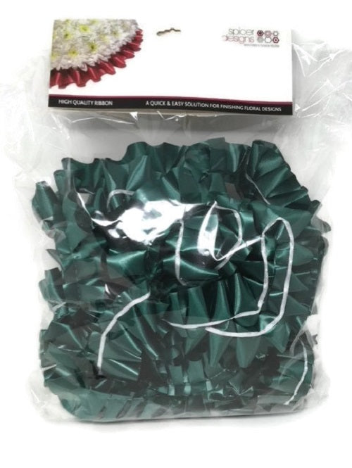 10m Easy Pleat Ribbon - Jade Green
