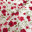 1 Metre 100% Cotton Red Flowers on Ivory Background 150cm Wide