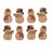 Vintage Christmas Self Adhesive Embellishment x 4cm - Pack of 8 - Mini Snowman