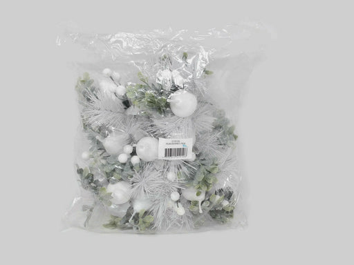 White Glitter Pear & Berry  Pick x 20cm - Pack of 12