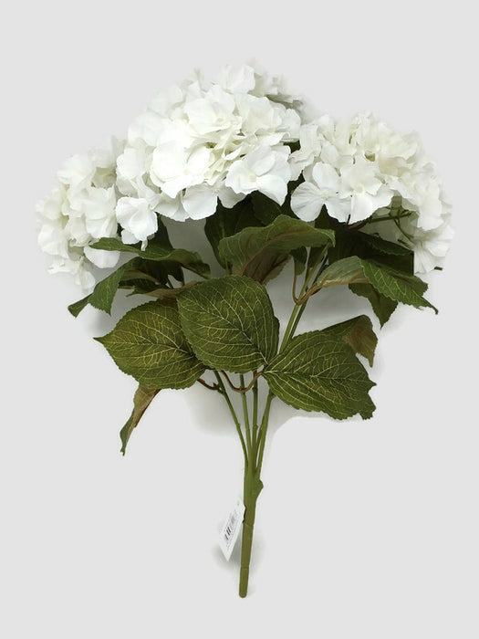 Large 5 Stem Hydrangea Bush x 50cm - White