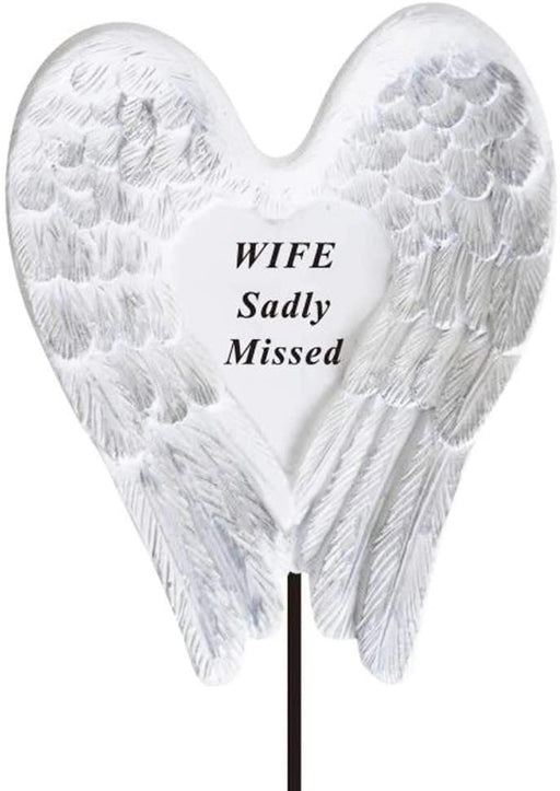 White & Silver Angel Wings Stick - Wife