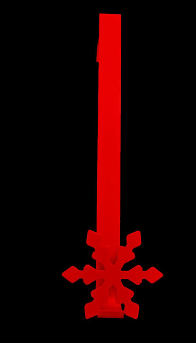 Snowflake Red Metal Wreath Door Hanger x 30cm