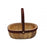 Natural Trug Basket With Brown Rim Handle