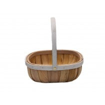 Natural Trug With White Handle