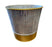 13cm Natural Zinc Pot With Gold Band