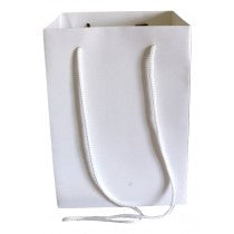 Flower Bag With Rope Handle x 10 - White