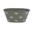 Grey Zinc Oval with Embossed White Wash Bee