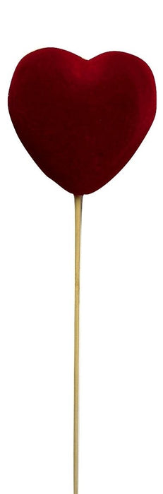 Red Velvet Heart Pick x 10