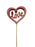 Love Heart Pick x 10 - Red