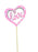 Love Heart Pick x 10 - Pink